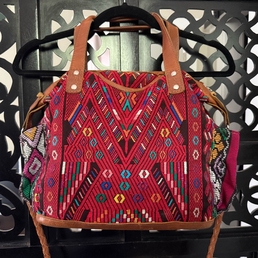 Nena & Co Medium Convertible Day Bag with Geometric Patterns